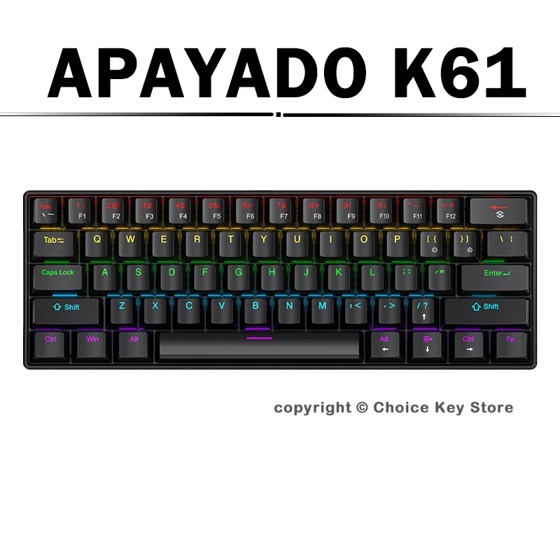 APAYADO K61 mechanisch gamingt - Keyboard Gaming Blue Switch recensie en prijs